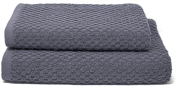 acquista Set Spugna Asciugamani Ospite + Salvietta Sally Coriandolo Grigio Scuro