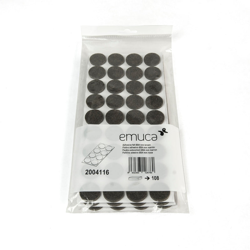 Feltrini Adesivi per Mobile Tondi 24 mm 1.080 Pezzi Emuca