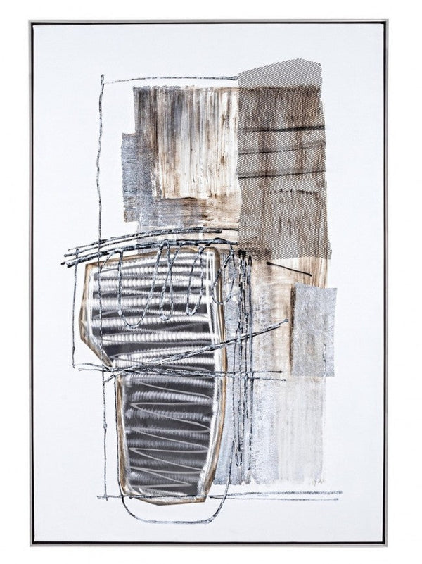 prezzo Dipinto Olio con Cornice Crown I194-1 82.5x122.5 cm in Olio su Tela