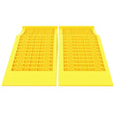 Set 2 Rampe di Carico Auto in Plastica 3 Tonnellate Antiscivolo Giallo      