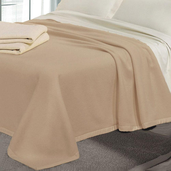 sconto Coperta Pura Lana Cashmere 290gr Cober Tasman Beige