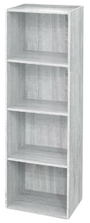 Libreria 4 ripiani 40x29x132 cm in Legno Bianco