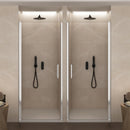 Porta Parete Doccia 1 Anta Batttente in Cristallo Trasparente 6mm H195 Bonussi Alexia Varie Misure