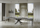 Tavolo Allungabile 140-400x90x77 cm Volantis Cemento Telaio Antracite  