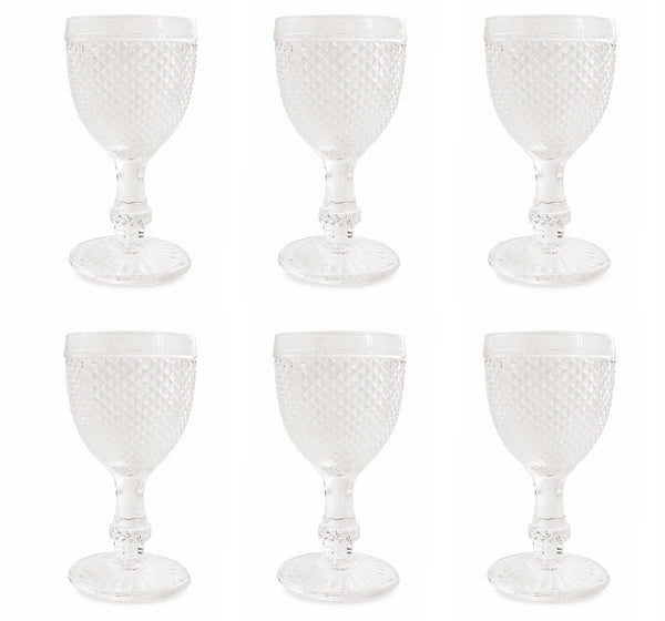 Set 6 Calici Ø8,2x16,5 cm in Vetro Villa d'Este Home Tivoli Diamond Trasparente online