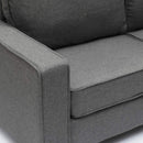 Divano 2 Posti 182x85x77 cmin Tessuto Grigio