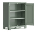 Armadio da Giardino 2 Ripiani 80x44x100 cm Keter Planet Outdoor Basso Grigio e Verde