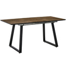 Tavolo Allungabile 120-160x80x76 cm Max 4-6 Persone in MDF e Metallo color Legno