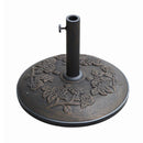 Base per Ombrellone da Giardino 25Kg 50cm in Cemento Rose Bronzo