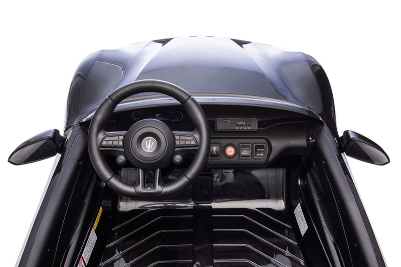 Macchina Elettrica per Bambini Licenza Maserati Folgore 12V Nero  