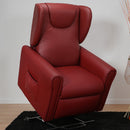 Poltrona Relax Elettrica Tea con Alzapersona Lift 2 Motori Massaggiante in Similpelle Bordeaux