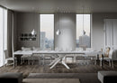 Tavolo Allungabile 160-420x90x77 cm Volantis Bianco Frassino Telaio Bianco 
