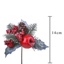 Set 12 Pick con Mela H14 cm Rosso