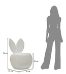 Sedia Bunny Bianca 57x55x79 cm in Polietilene Bianco      