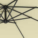 Ombrellone da Giardino 300x250 cm a Braccio Inclinabile con Manovella in Metallo e Poliestere Beige      