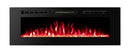 Camino Elettrico da Incasso 46,5x91,4x12,1 cm Effetto Fiamma 1500W Amadeo 36 Nero