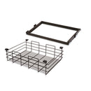 Kit Cesto in Filo Metallico con Guide Regolabile Modulo di 800 mm Acciaio e Alluminio Moka Emuca