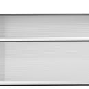 Pensilina Tettoia 122x89x24 cm in Policarbonato PP e Alluminio Nera e Trasparente