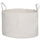 Cesto Portabiancheria Pieghevole con Manici 88L Ø56x35.5 cm in Cotone Naturale Bianco Crema