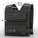 Gilet Zavorrato da 20kg Regolabile 50x40 cm con Strisce Catarifrangenti Nero      