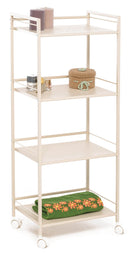 Carrello 4 Ripiani 42,5x29x105 cm in Metallo Fumer Denver Avorio