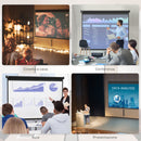 Telo Proiettore 100"" Regolabile con Montaggio a Soffitto e Parete Formato 4:3 203x7,5x152 cm Bianco e Nero