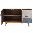 Mobile Felix 126x40x78 h cm in Legno Multicolor