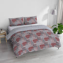 Copripiumino con Federe Stampato Athena Lucy Rosso Varie Misure