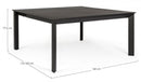 Tavolo Allungabile Konnor 160x110/160 cm Antracite in Alluminio