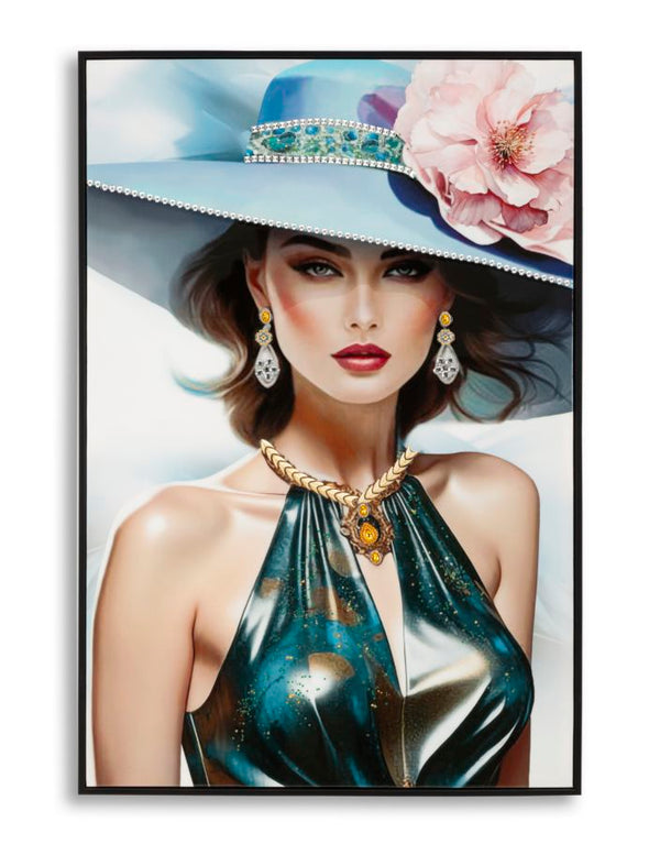 online Dipinto su Tela Laccato Pam con Cornice 62x4x92 cm in Pino e Tela e Plastica