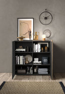 Madia Design Moderno 2 Ante Venus 121x44x114 cm Titanio E Noce Mercure