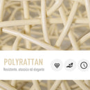 Cuccia in PVC Effetto Rattan per Gatti Ø56x35 cm con Cuscino  Beige