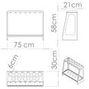 Portaombrelli Design Moderno Rettangolare Capienza 17 Ombrelli in Acciaio Corten