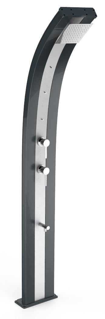 Doccia Solare da Giardino 40L Miscelatore Nebulizzatore e Lavapiedi Arkema Dada Grigio Antracite Inox online