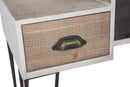 Console Raw 106x44x85 cm in Ferro e MDF Marrone e Nero