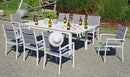 Sedia da Giardino in Alluminio e Textilene Vorghini Segesta Grigio