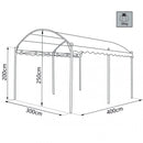 Gazebo Arco da Giardino 3x4 m in Acciaio Antracite