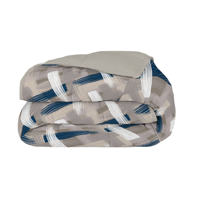 Trapunta Invernale 1 Piazza e Mezzo Stampata in Microfibra 300gr Double Face Pennellate