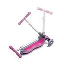 Monopattino 3 ruote Telescopico e Ripiegabile con Luci e Deck Trasparente Max 50Kg Globber Elite Blu