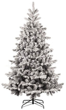 Albero di Natale Artificiale Floccato Effetto Realistico Innevato 210 cm 922 Rami Montaggio a Ombrello Effetto Neve