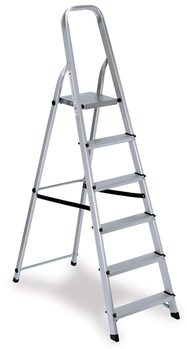 Scaletto Sgabello Richiudibile in Alluminio 6 Gradini Fadi Everest Silver prezzo