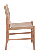 Set 2 Sedie 48x58x85 cm Caroline in Pelle Tortora