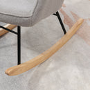 Poltrona a Dondolo Imbottita Rivestimento Bouclé 71x98x101 cm Grigio  