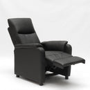 Poltrona Relax Reclinabile Manuale 75x95x103 cm in Similpelle Nero