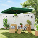 Ombrellone da Giardino 300x200x235H cm Inclinabile e Anti UV 50+ Verde  
