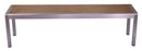 Panca da Giardino 165x41x45 cm in Alluminio e Polywood Marrone