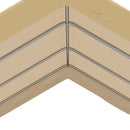 Box Auto da Esterno 600x295x265-310 cm in Acciaio e Polietilene Beige