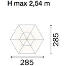 Ombrellone da Giardino Ø2,85 m Palo Ø48 mm in Legno Vorghini Classic Ecrù