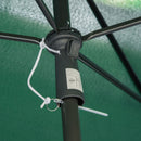 Ombrellone da Giardino Rettangolare 2x2.4 m Palo in Alluminio Verde e Nero  
