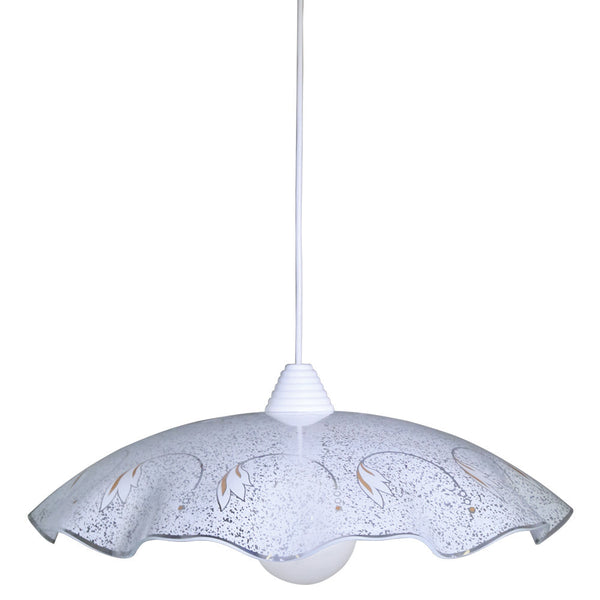 acquista Sospensione D45 1xE27 Montatura Bianca Vetro Lastra Bianco E-Energy Camilla